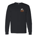 Black long sleeve tee, front, with the Sagebrush Ranch calf logo on the left chest